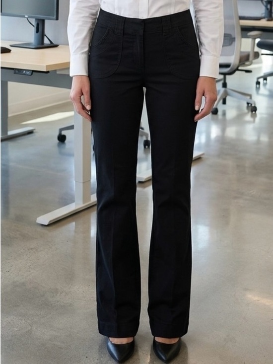 Daisy Fuentes Pants - Daisy Fuentes Black Dress Pants Sz 6 Mid Rise Bootcut Career Office Pockets EUC